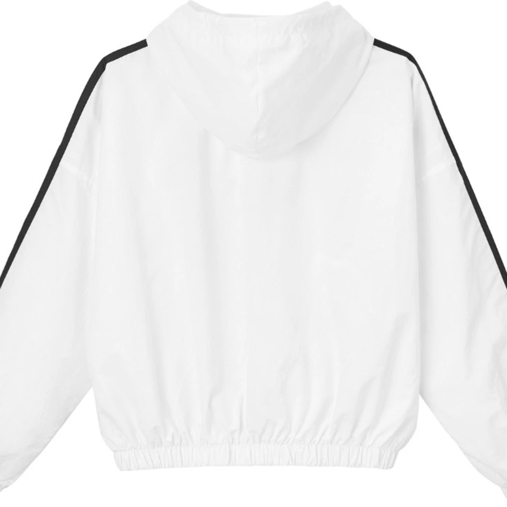 Women's adidas Essentials 3-Stripes Woven Windbreaker SZ M - Picture 2 of 11
